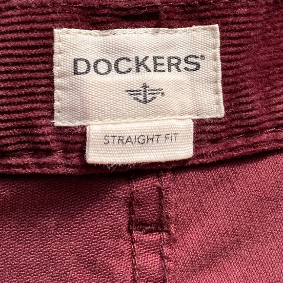 Mens Maroon/Burgundy Corduroy Dockers Pants - Picture 5 of 5